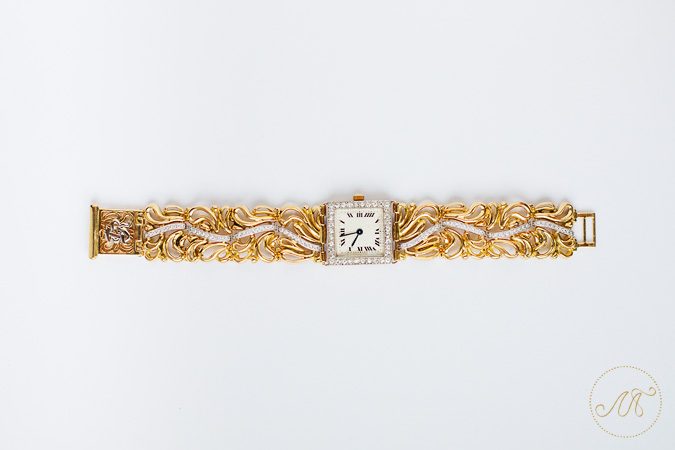 Женский золотой браслет для часов