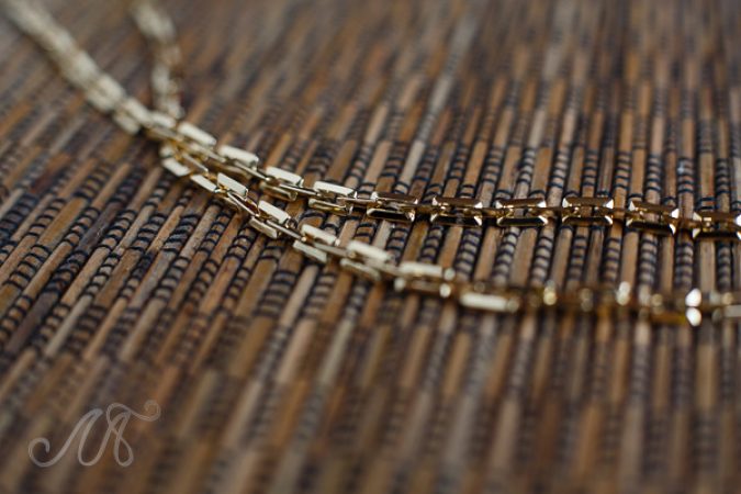 Золотая цепочка эксклюзивного плетения «Прямоугольный якорь»